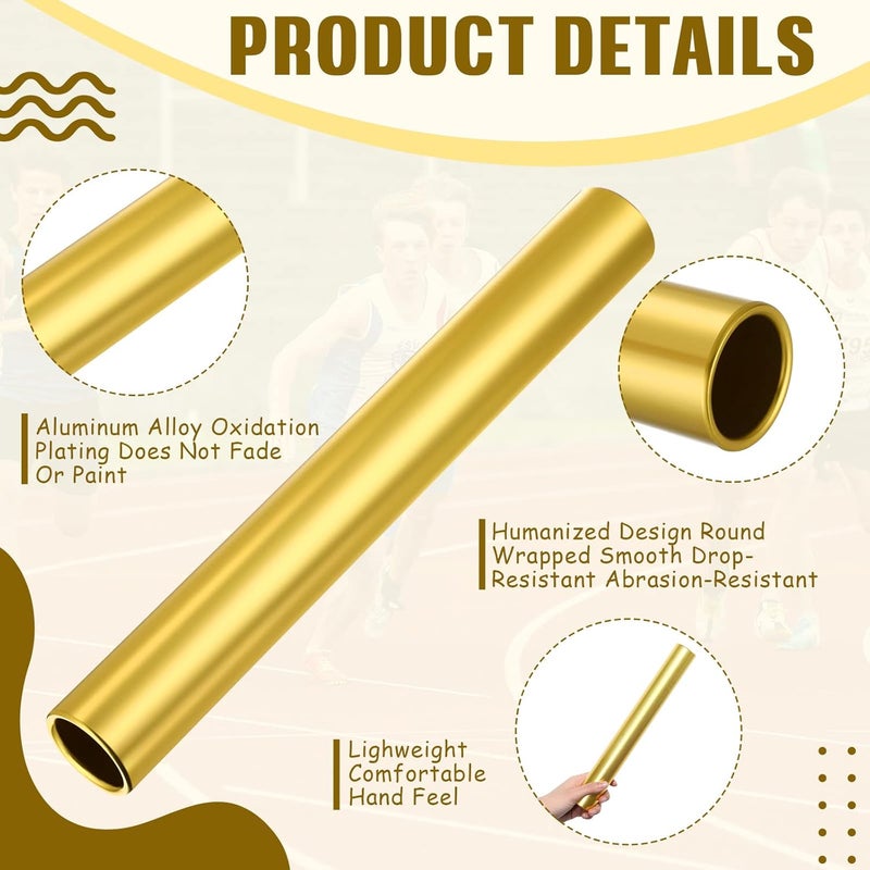 Sratte 24 Pcs Relay Baton Aluminum Field Race Track Baton for Track and Field Students Office Outdoor Running Practice Athlete Equipment - Image 3